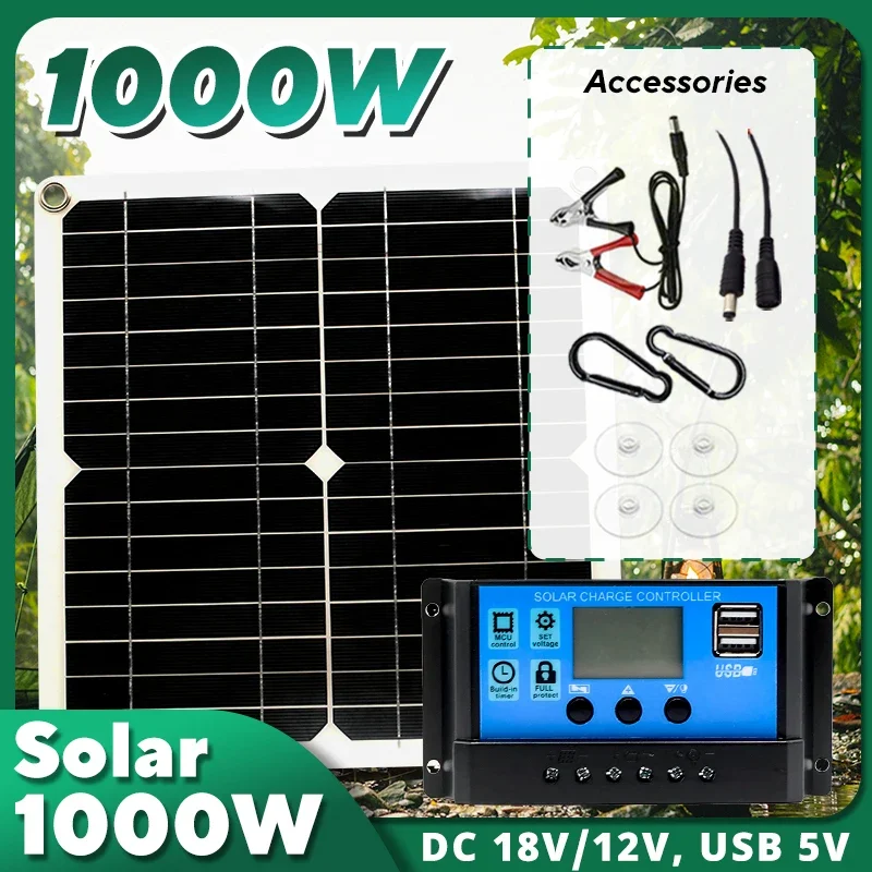 Usb Charger Dynamo - 1000W Solar Panel Kit,12V Solar Cell