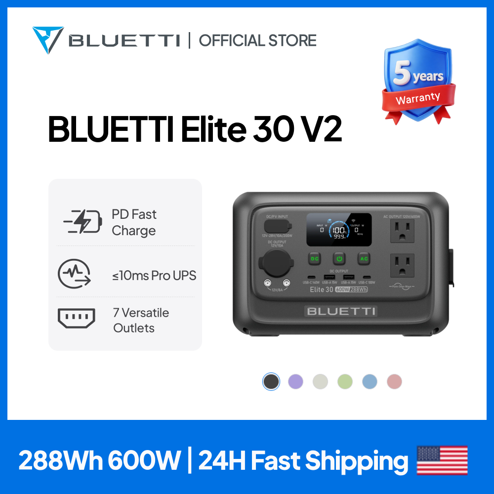 【Renew】BLUETTI Elite 30 V2 Por - Usb Charger Dynamo review and price