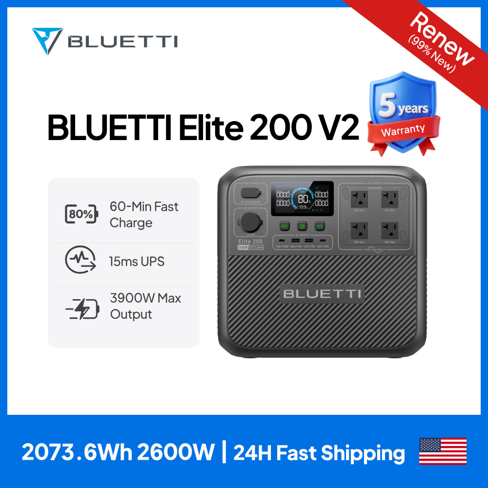 【Renew】BLUETTI Elite 200 V2 Po - Usb Charger Dynamo review and price