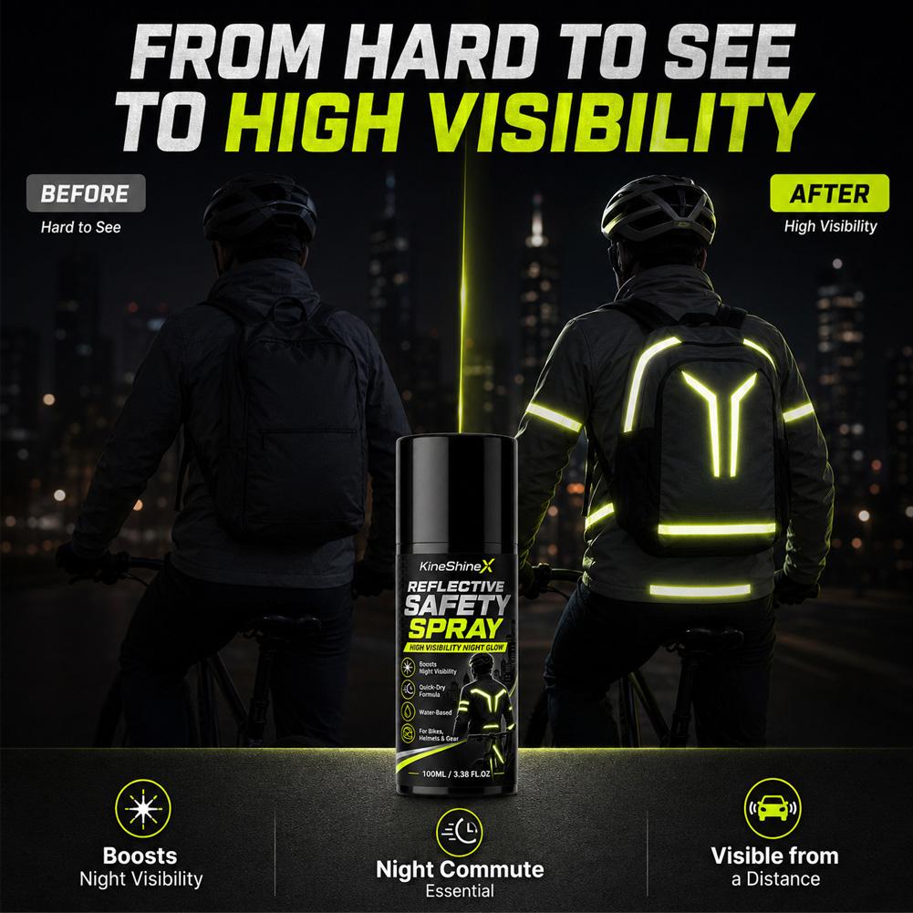Night Reflective Safety Spray  - Cycling Commute Gear review and price